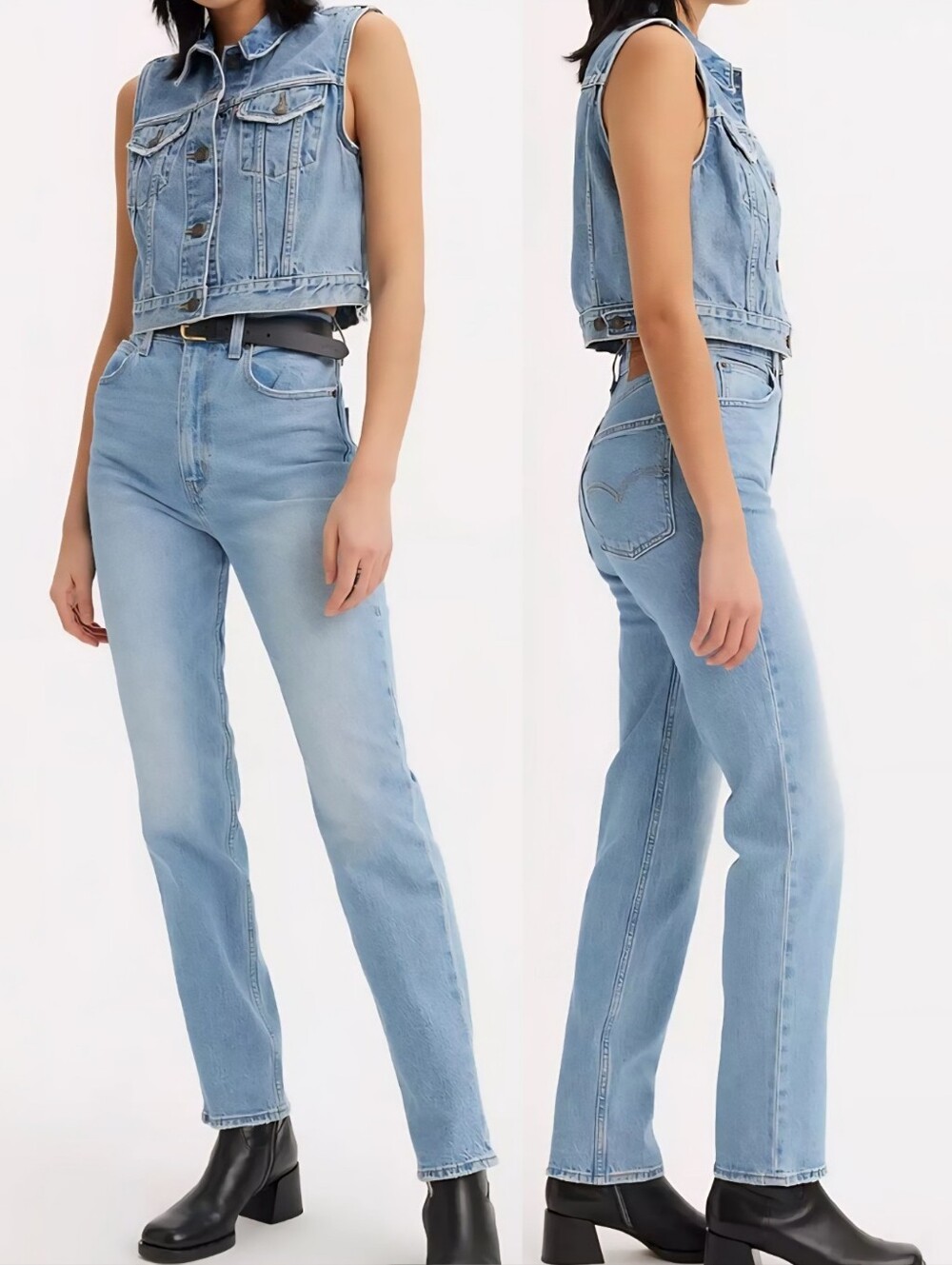 Sz 25 Levi's '70s High-Rise Slim Straight-Leg Jeans W25 L29